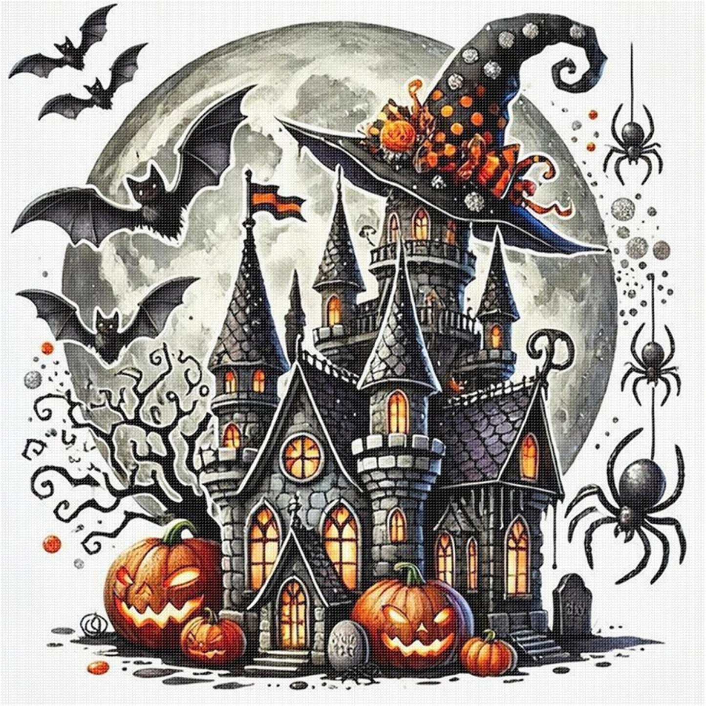 Magic Cottage - 11CT Stamped Cross Stitch 40*40CM