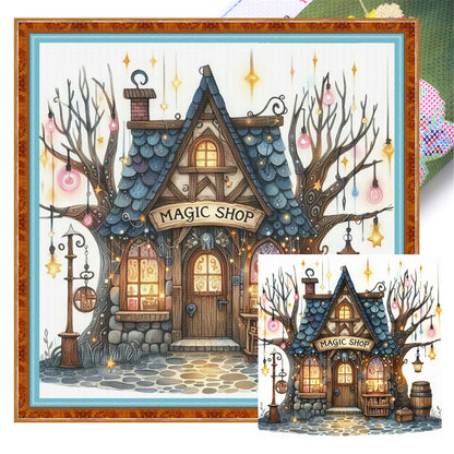 Magic Cottage - 11CT Stamped Cross Stitch 40*40CM