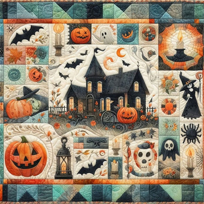 Puzzle Pumpkin Witch - 11CT Stamped Cross Stitch 45*45CM