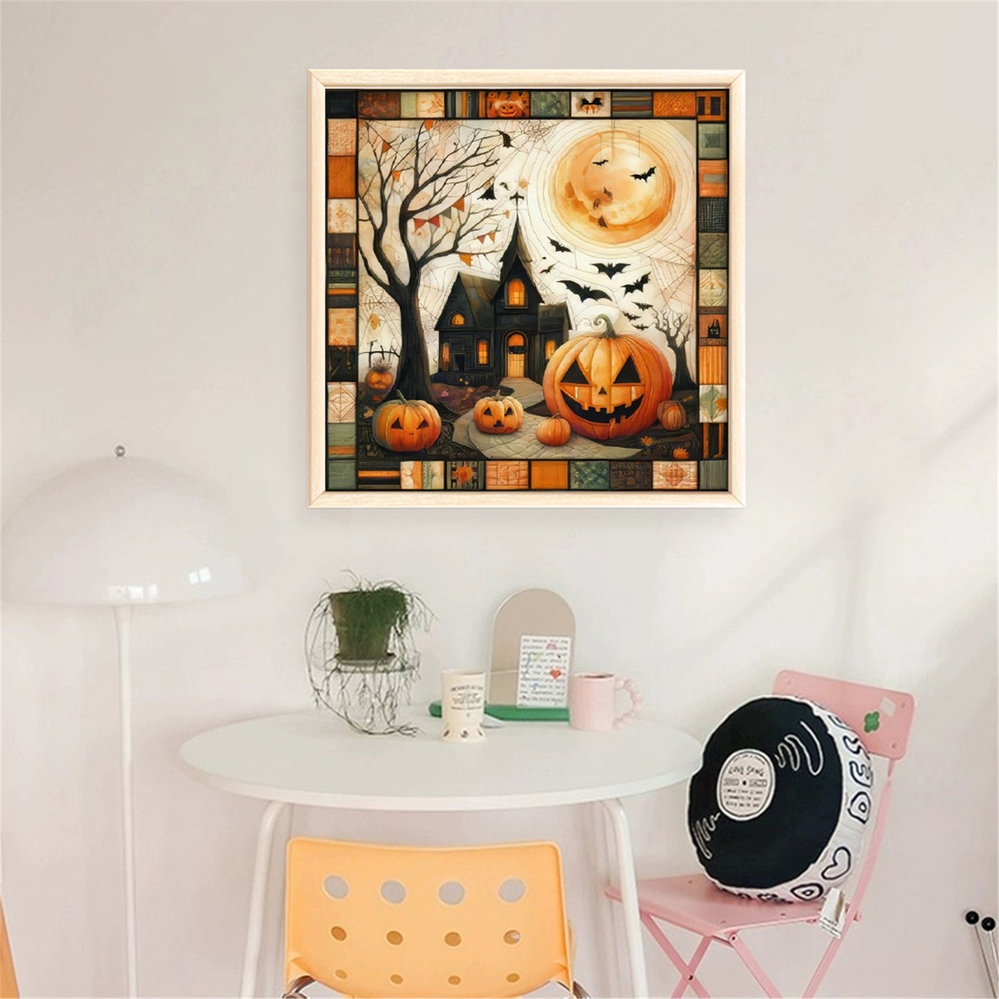 Puzzle Pumpkin Cottage - 11CT Stamped Cross Stitch 45*45CM