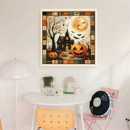 Puzzle Pumpkin Cottage - 11CT Stamped Cross Stitch 45*45CM