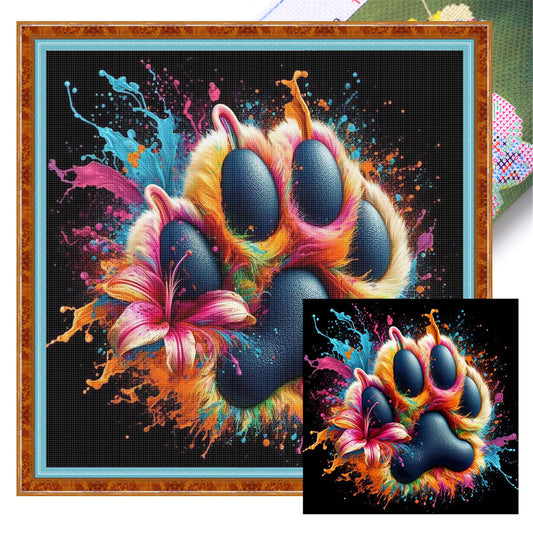 Cat'S Paw - 11CT Stamped Cross Stitch 40*40CM