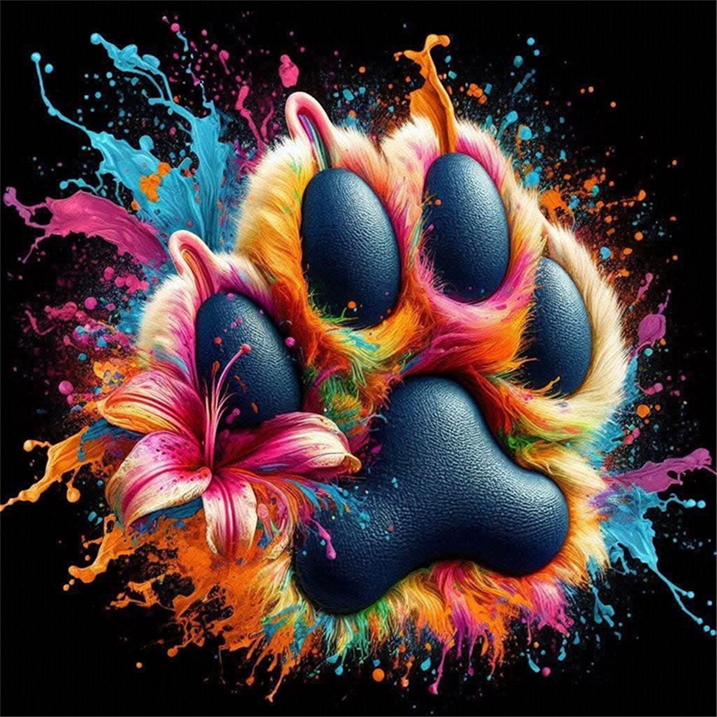 Cat'S Paw - 11CT Stamped Cross Stitch 40*40CM