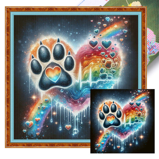 Cat'S Paw - 11CT Stamped Cross Stitch 40*40CM