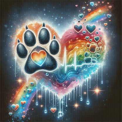 Cat'S Paw - 11CT Stamped Cross Stitch 40*40CM