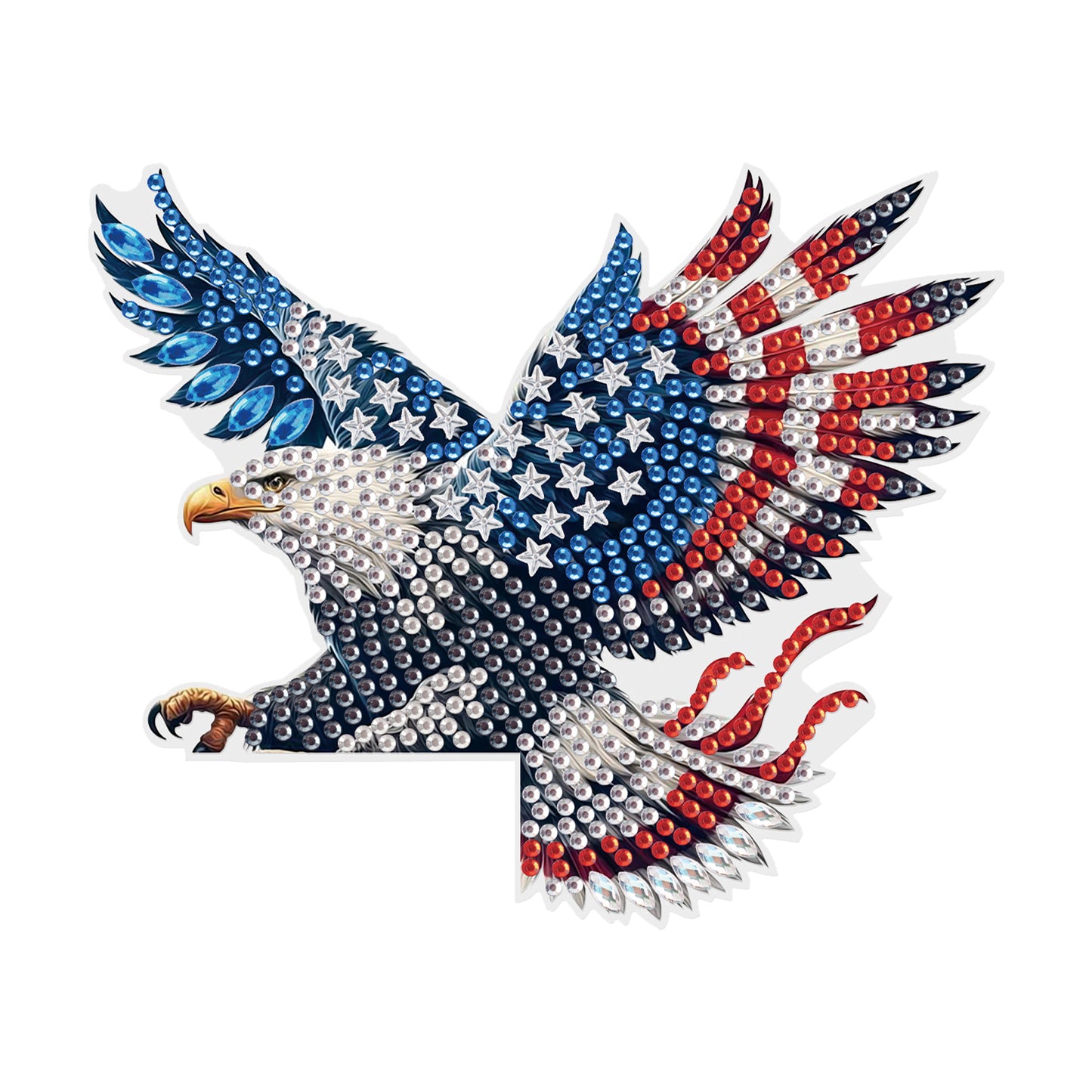 2Pcs DIY Diamond Art Door Corner Pendants Acrylic Door Decoration (Eagle)