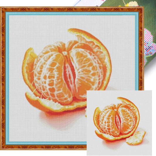 The Great Fortune Series: The Big Orange - 14CT Stamped Cross Stitch 50*50CM (Egyptian cotton)(Fairy Brand)