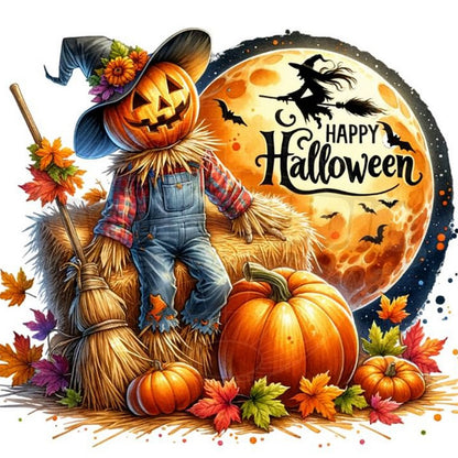 Halloween Scarecrow - Full Round Drill Diamond Painting 40*40CM