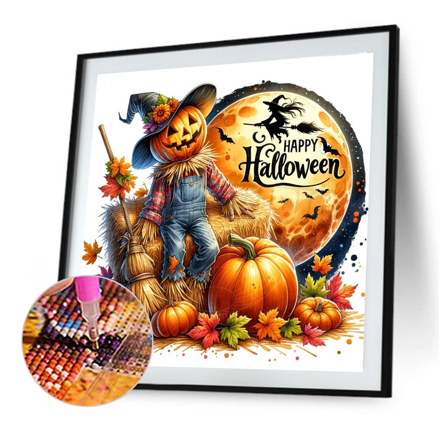 Halloween Scarecrow - Full Round Drill Diamond Painting 40*40CM