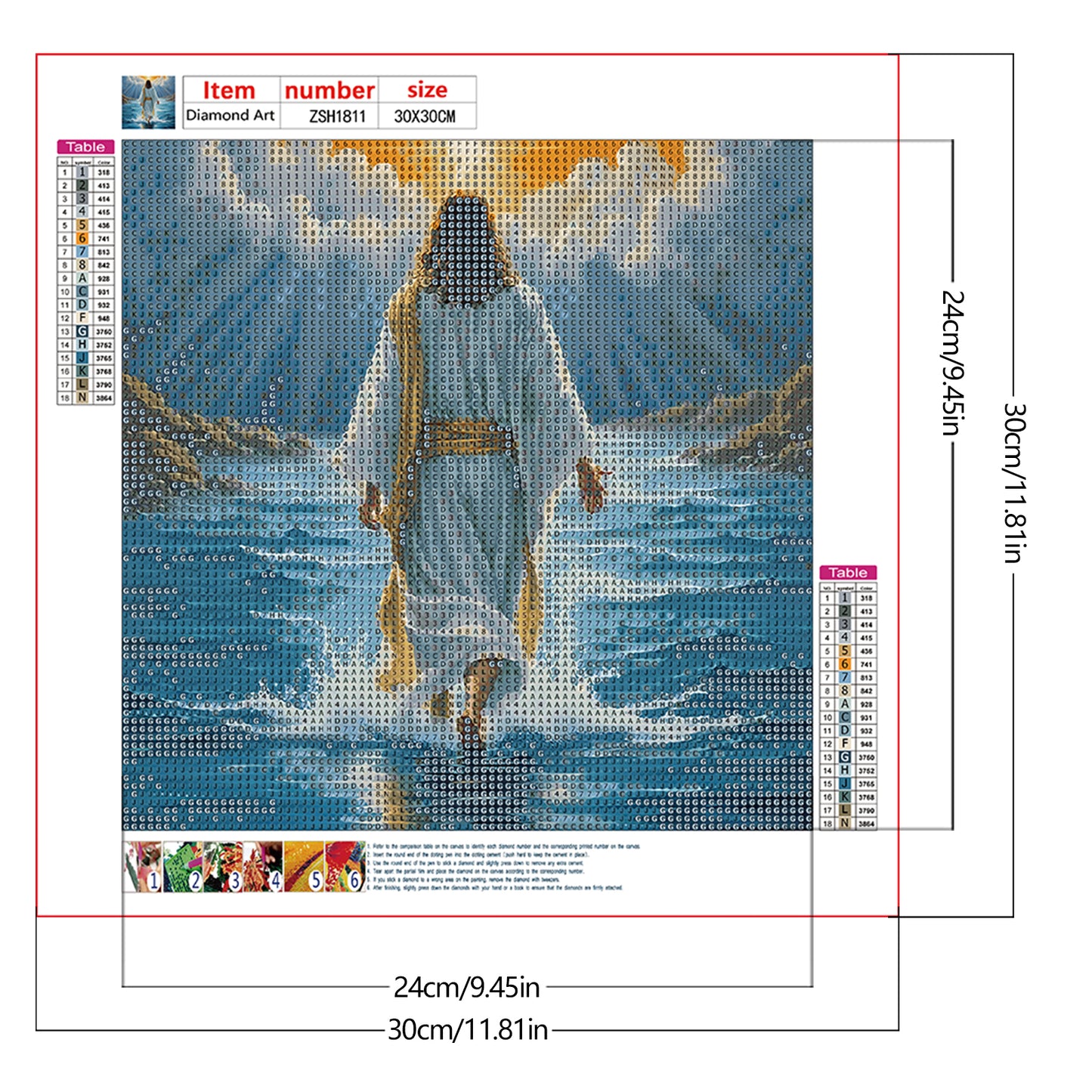 Religious Jesus - Full Round Drill Diamond Painting 30*30CM