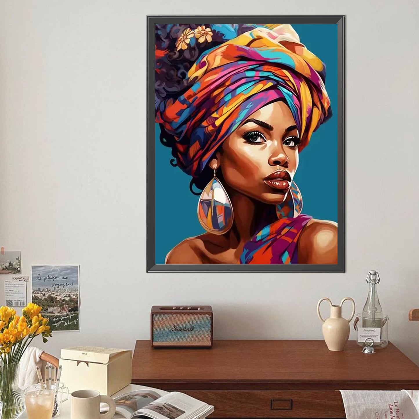 Dark-Skinned Girl - Full Round Drill Diamond Painting 40*50CM