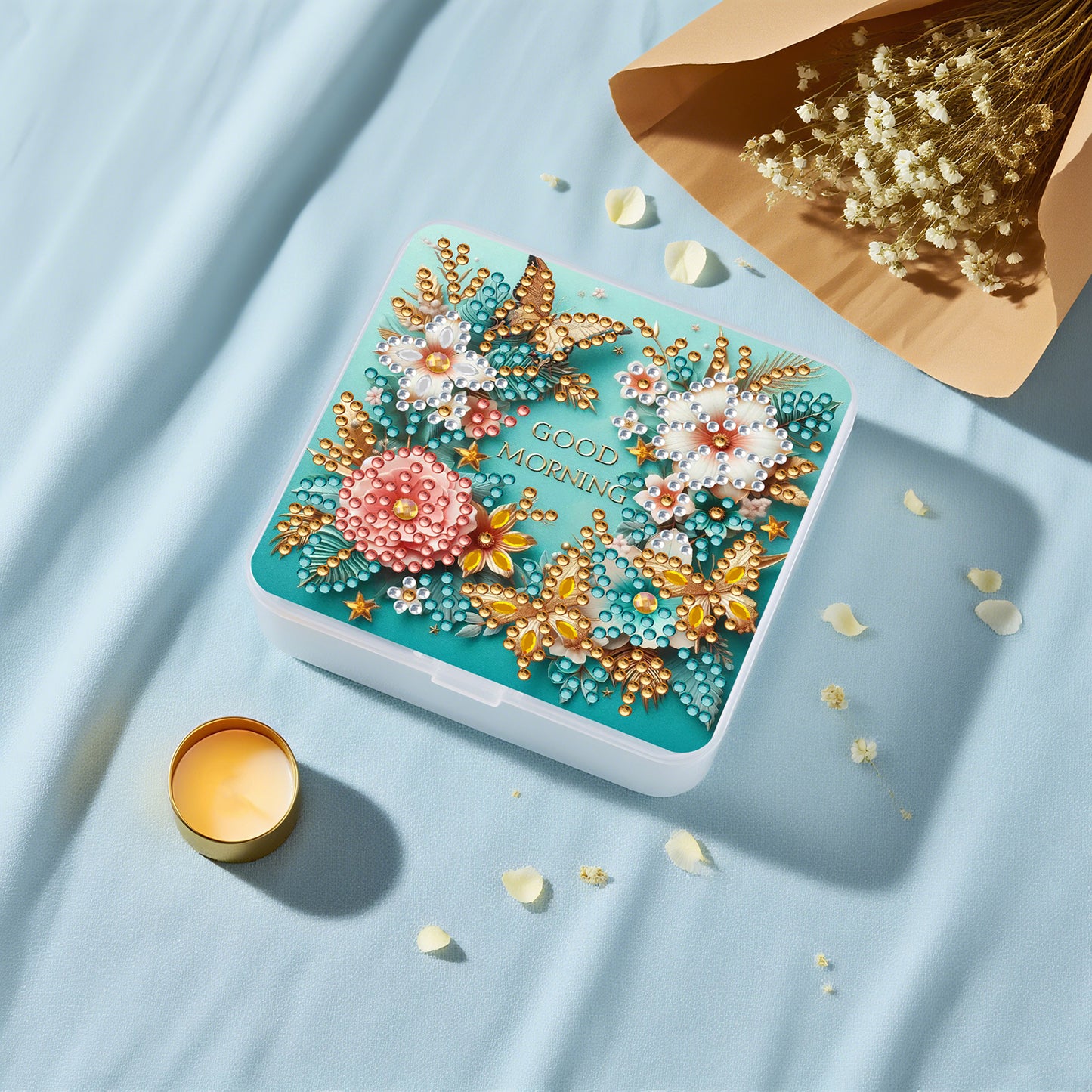 DIY Diamond Painting Storage Box Flower Butterfly Clear Organizer for Small Item