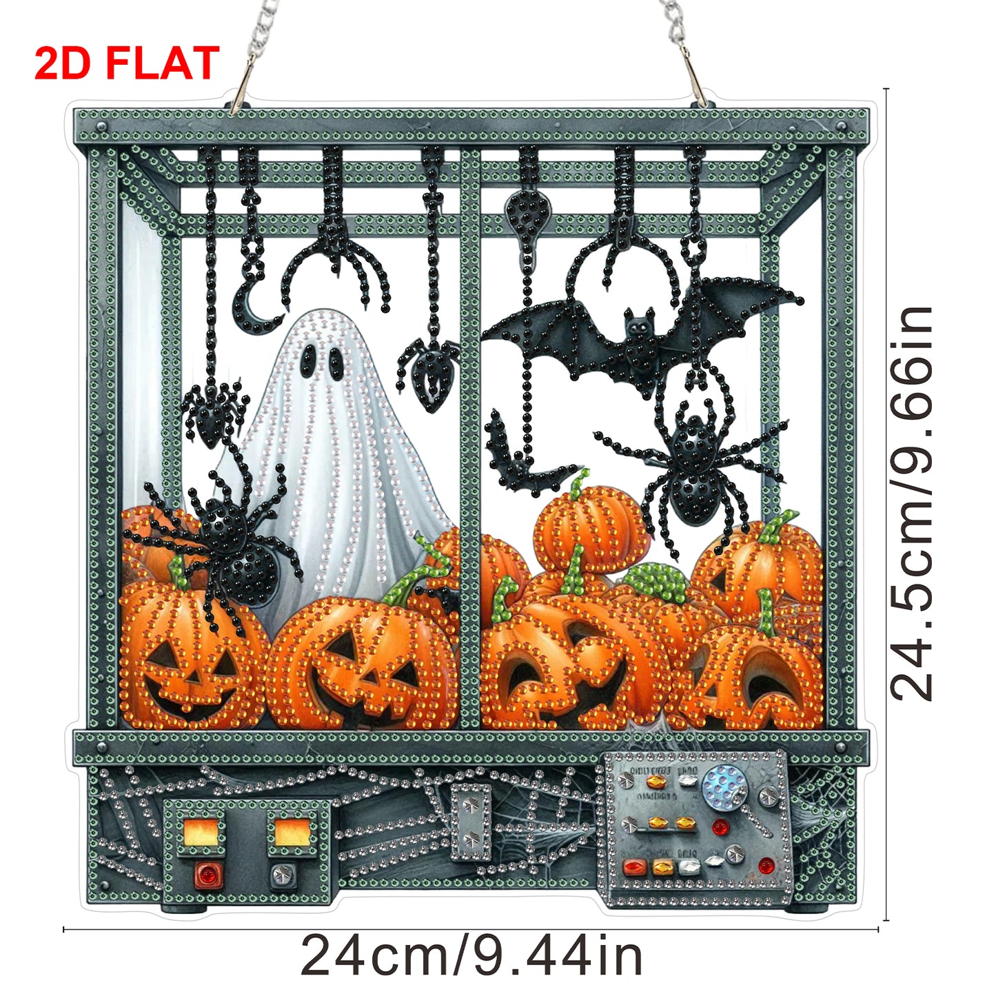 2D Flat DIY Hanging Diamond Art Kits DIY Home Decor Hanging Charm (Halloween)