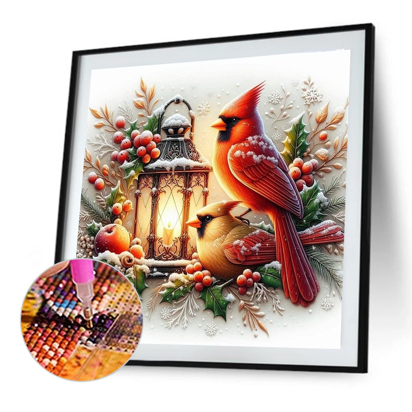 Lord'S Cardinal - Full Round Drill Diamond Painting 40*40CM
