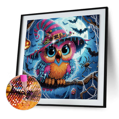 Halloween Owl - Special Shaped Drill Diamond Painting 30*30CM