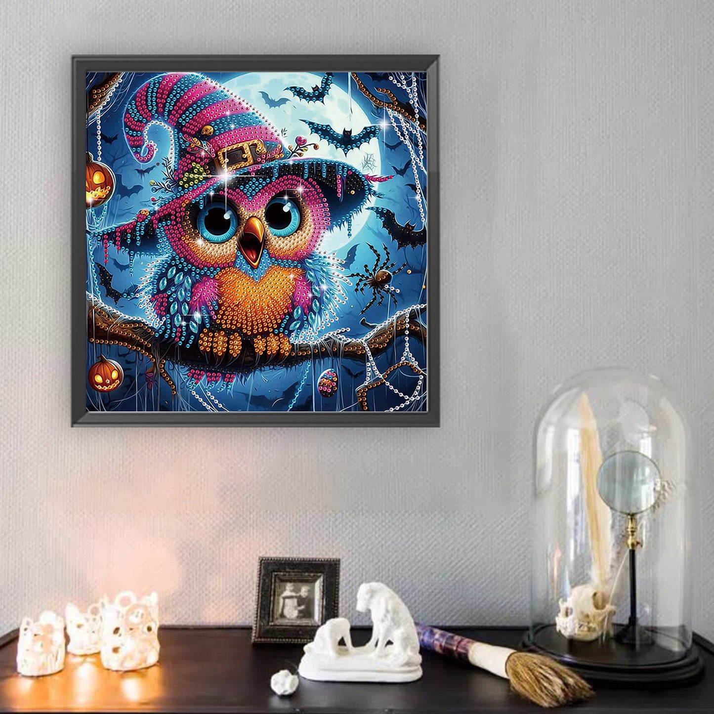 Halloween Owl - Special Shaped Drill Diamond Painting 30*30CM