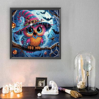 Halloween Owl - Special Shaped Drill Diamond Painting 30*30CM