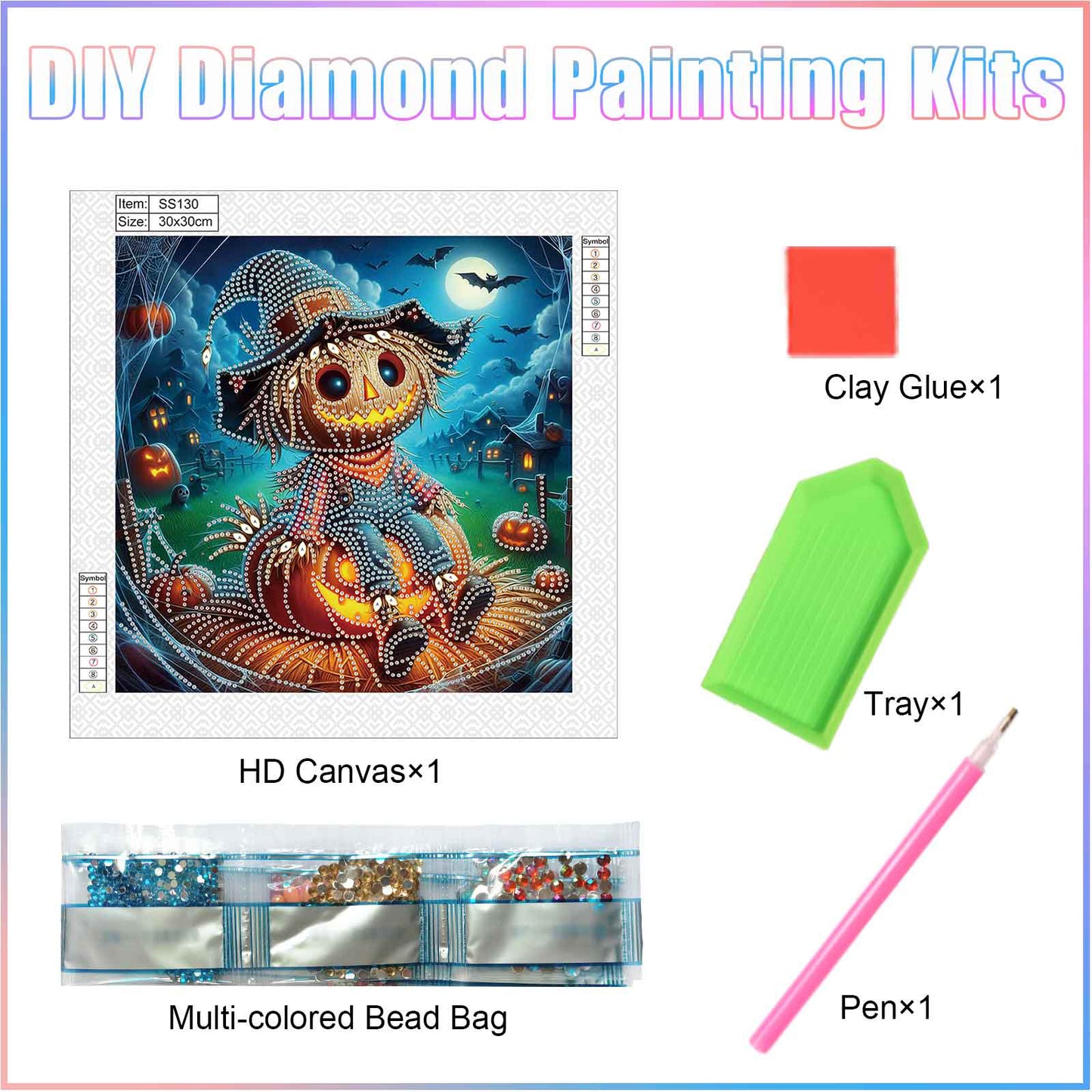 Halloween Scarecrow - Special Shaped Drill Diamond Painting 30*30CM