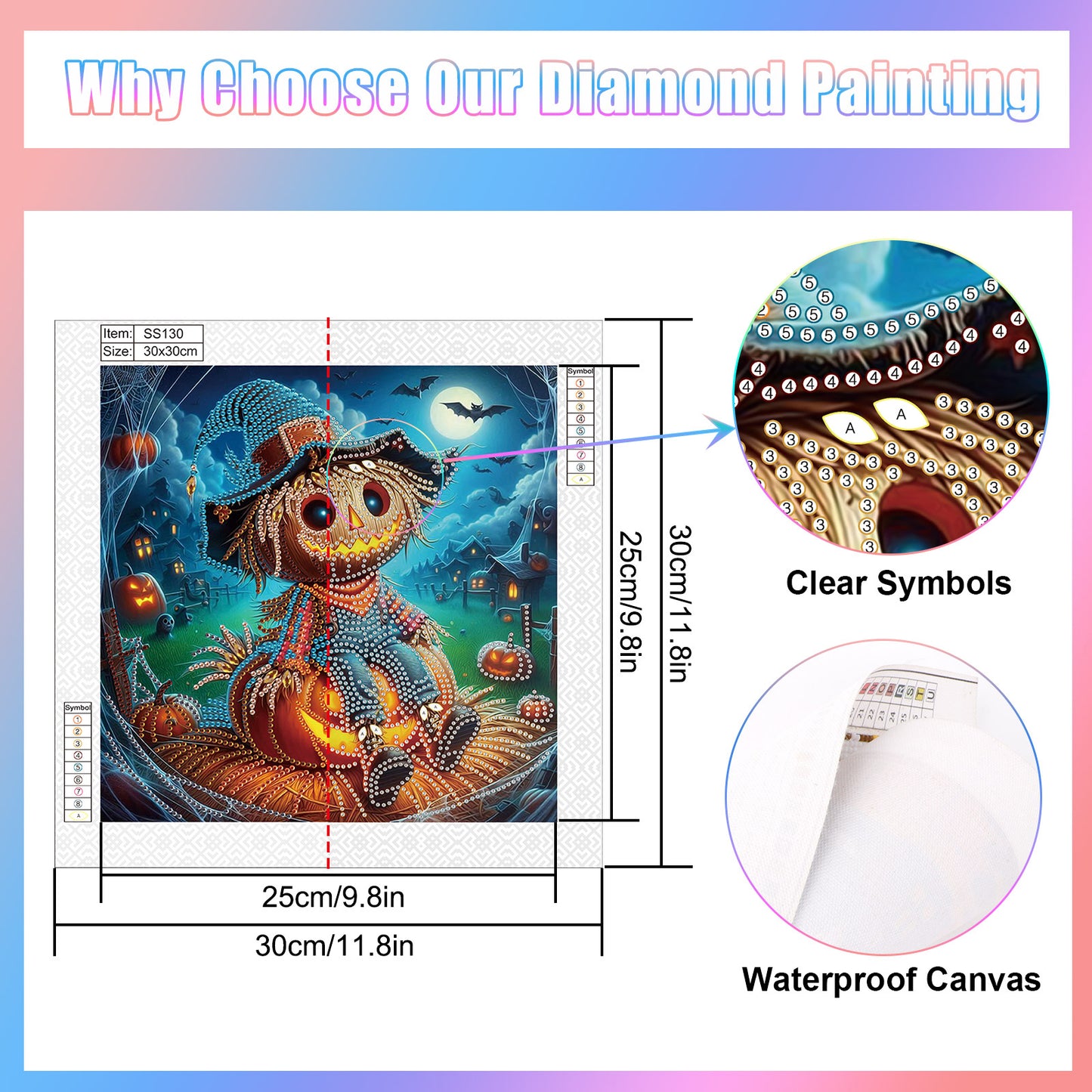 Halloween Scarecrow - Special Shaped Drill Diamond Painting 30*30CM