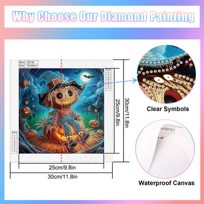 Halloween Scarecrow - Special Shaped Drill Diamond Painting 30*30CM