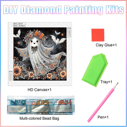 Halloween Ghost - Special Shaped Drill Diamond Painting 30*30CM