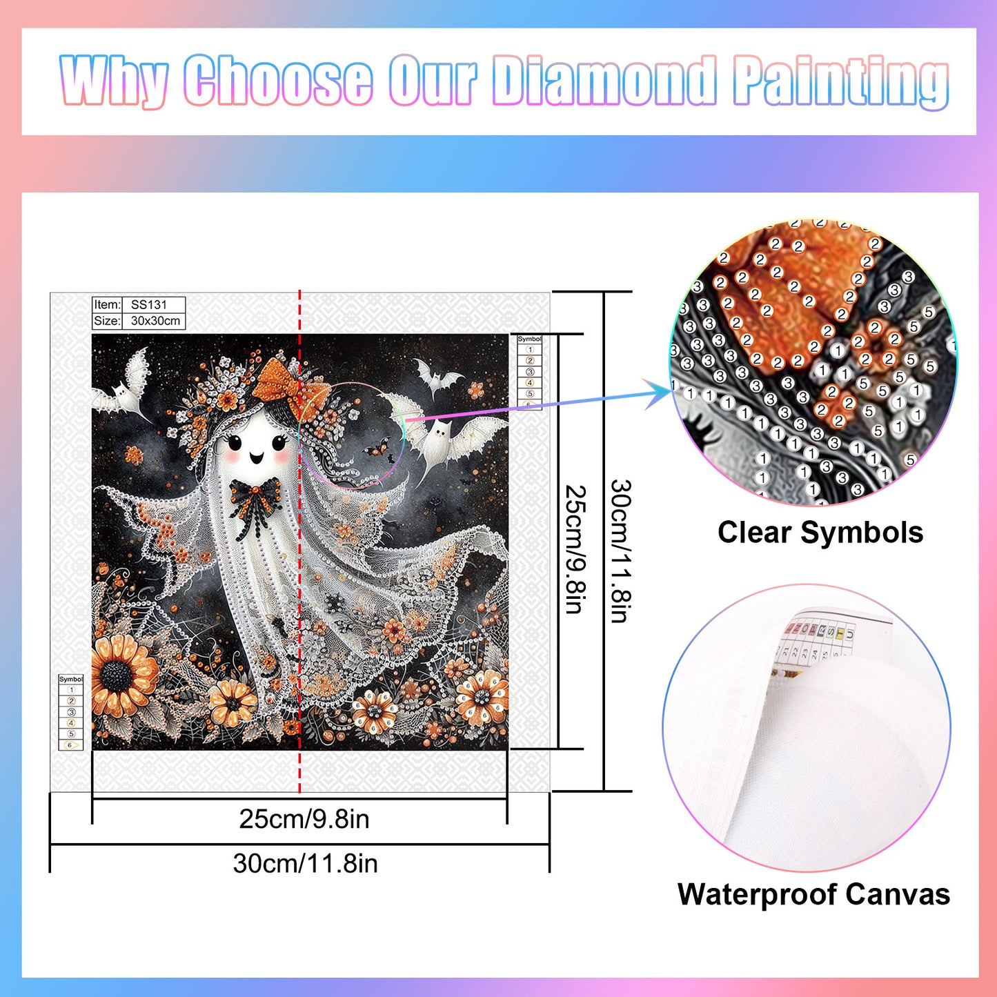 Halloween Ghost - Special Shaped Drill Diamond Painting 30*30CM