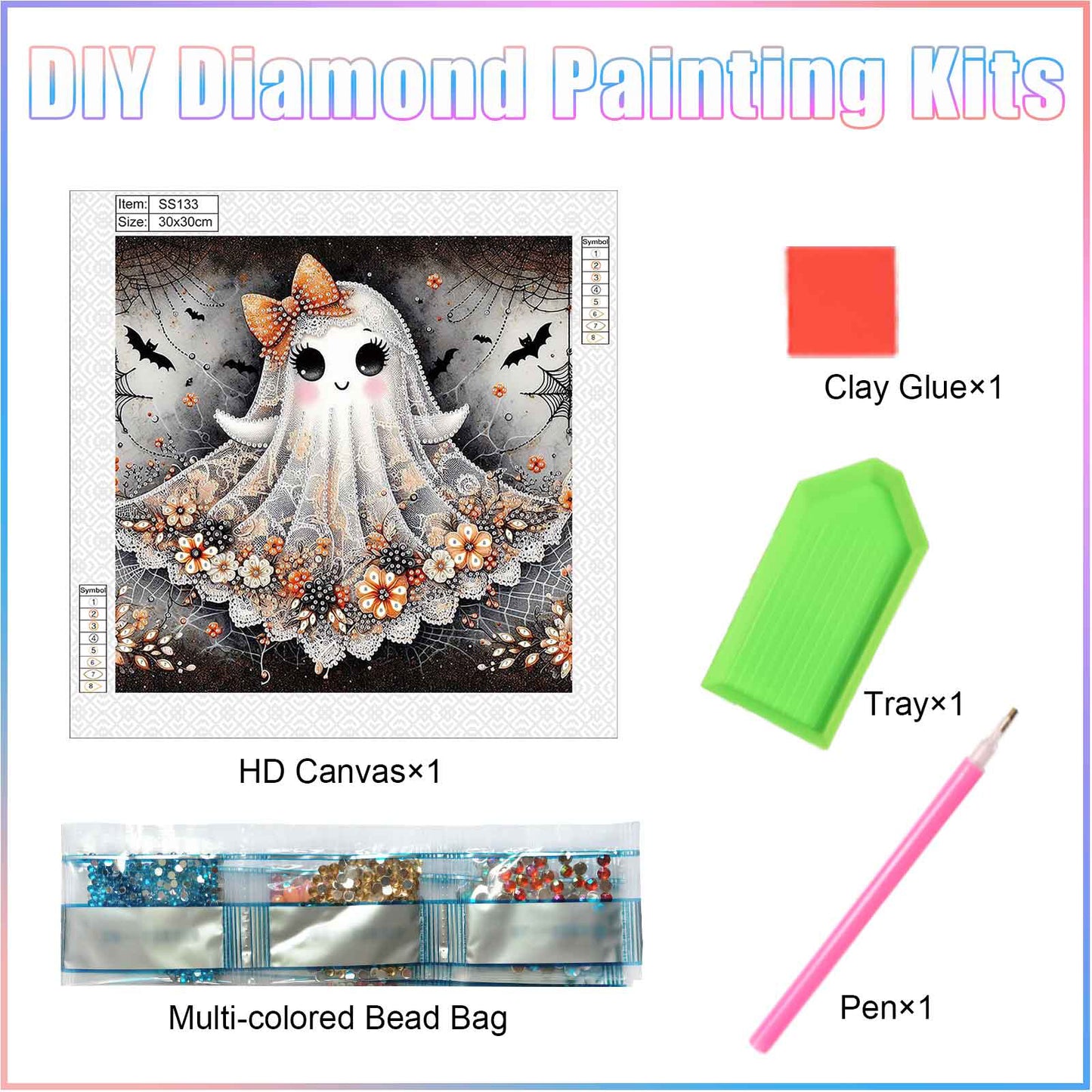 Halloween Ghost - Special Shaped Drill Diamond Painting 30*30CM