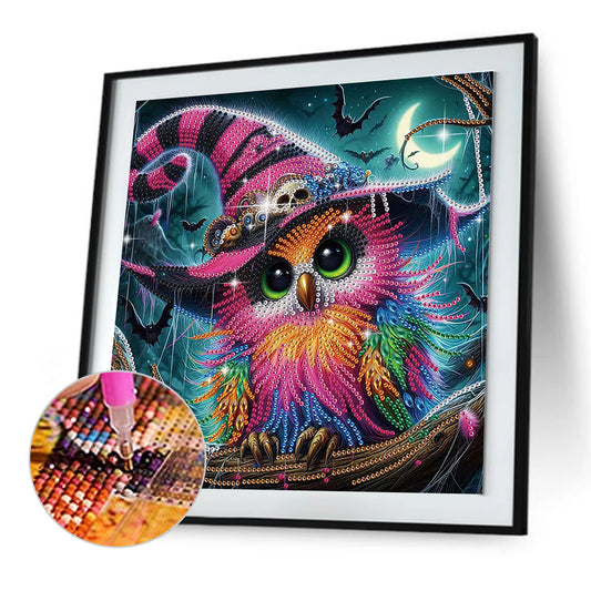 Halloween Owl - Special Shaped Drill Diamond Painting 30*30CM