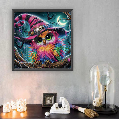 Halloween Owl - Special Shaped Drill Diamond Painting 30*30CM