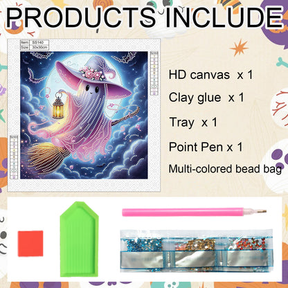 Halloween Ghost - Special Shaped Drill Diamond Painting 30*30CM