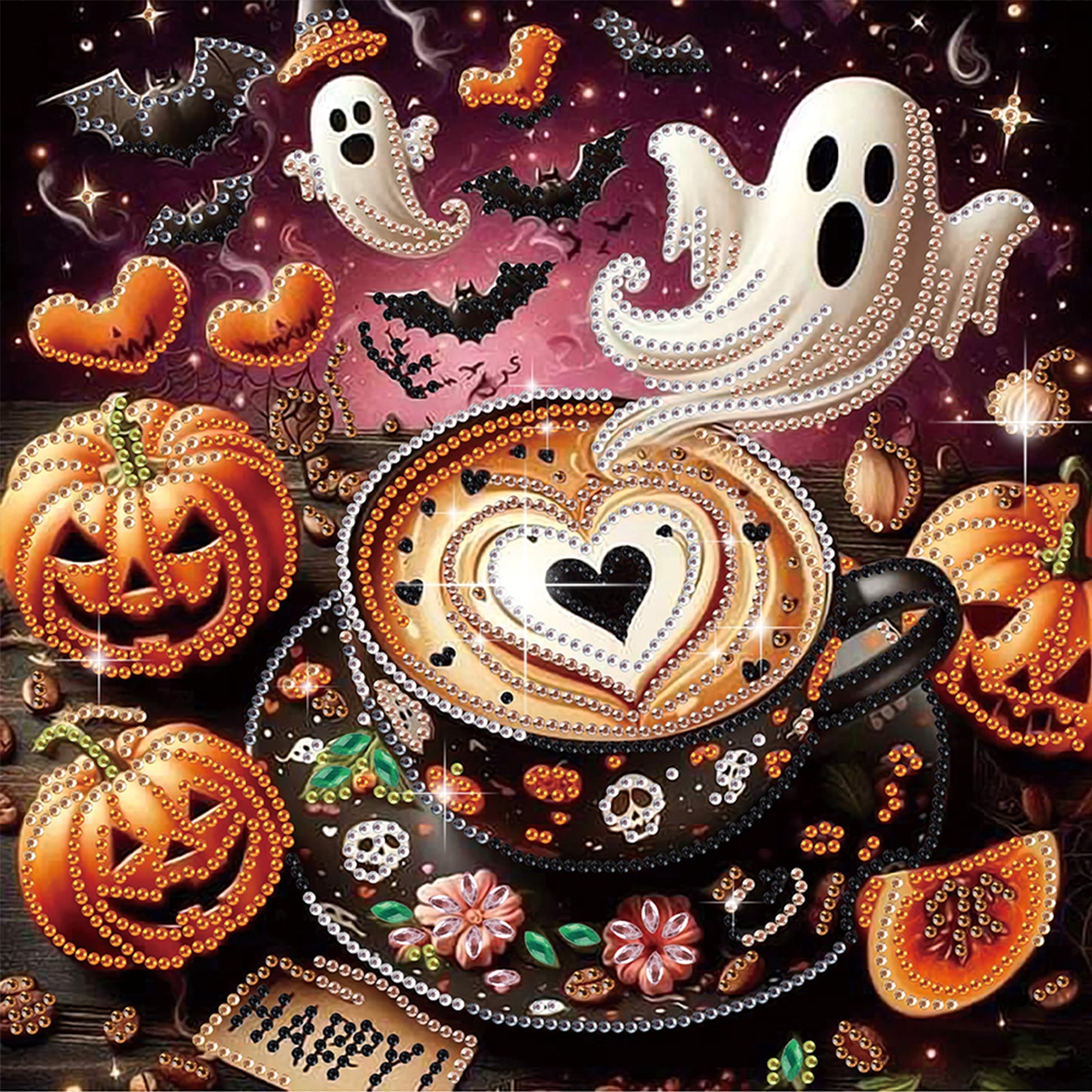 Halloween Spooky Cafe - Special Shaped Drill Diamond Painting 30*30CM
