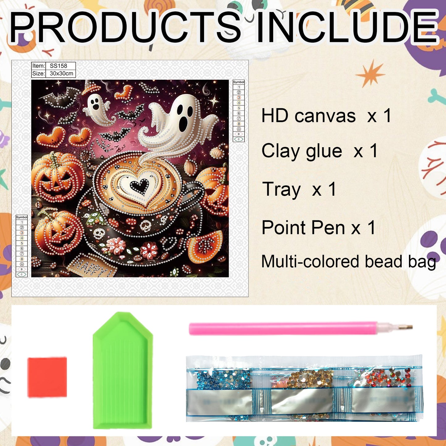 Halloween Spooky Cafe - Special Shaped Drill Diamond Painting 30*30CM