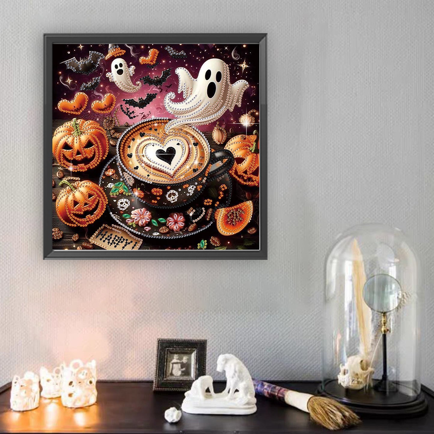 Halloween Spooky Cafe - Special Shaped Drill Diamond Painting 30*30CM