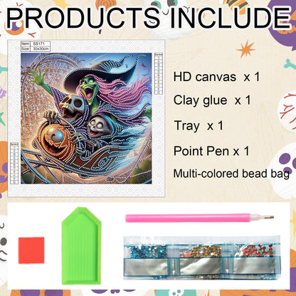 Halloween Witch - Special Shaped Drill Diamond Painting 30*30CM