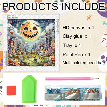 Halloween Atmosphere - Special Shaped Drill Diamond Painting 30*30CM