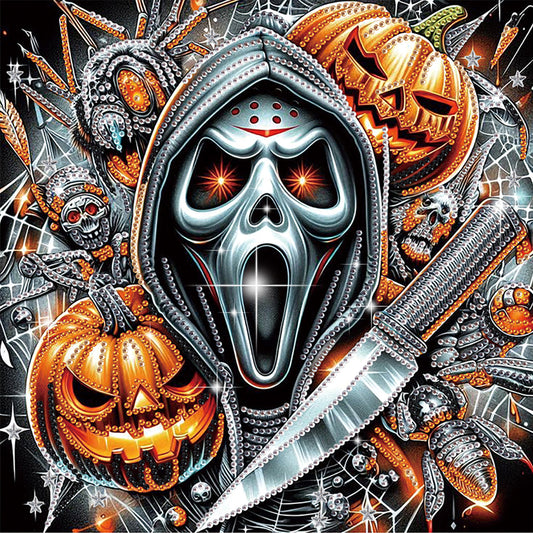 Halloween Skeleton - Special Shaped Drill Diamond Painting 30*30CM