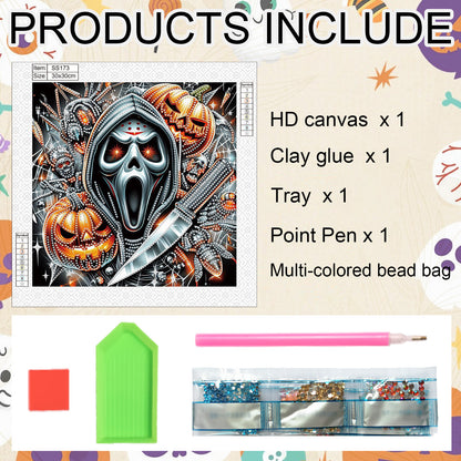 Halloween Skeleton - Special Shaped Drill Diamond Painting 30*30CM