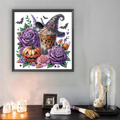 Halloween Pumpkin - Special Shaped Drill Diamond Painting 30*30CM