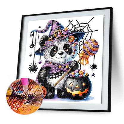 Halloween Panda - Special Shaped Drill Diamond Painting 30*30CM