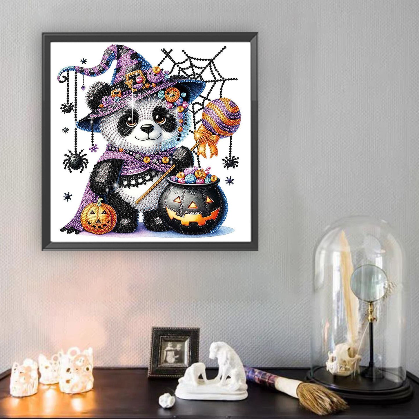 Halloween Panda - Special Shaped Drill Diamond Painting 30*30CM