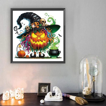 Halloween Pumpkin - Special Shaped Drill Diamond Painting 30*30CM