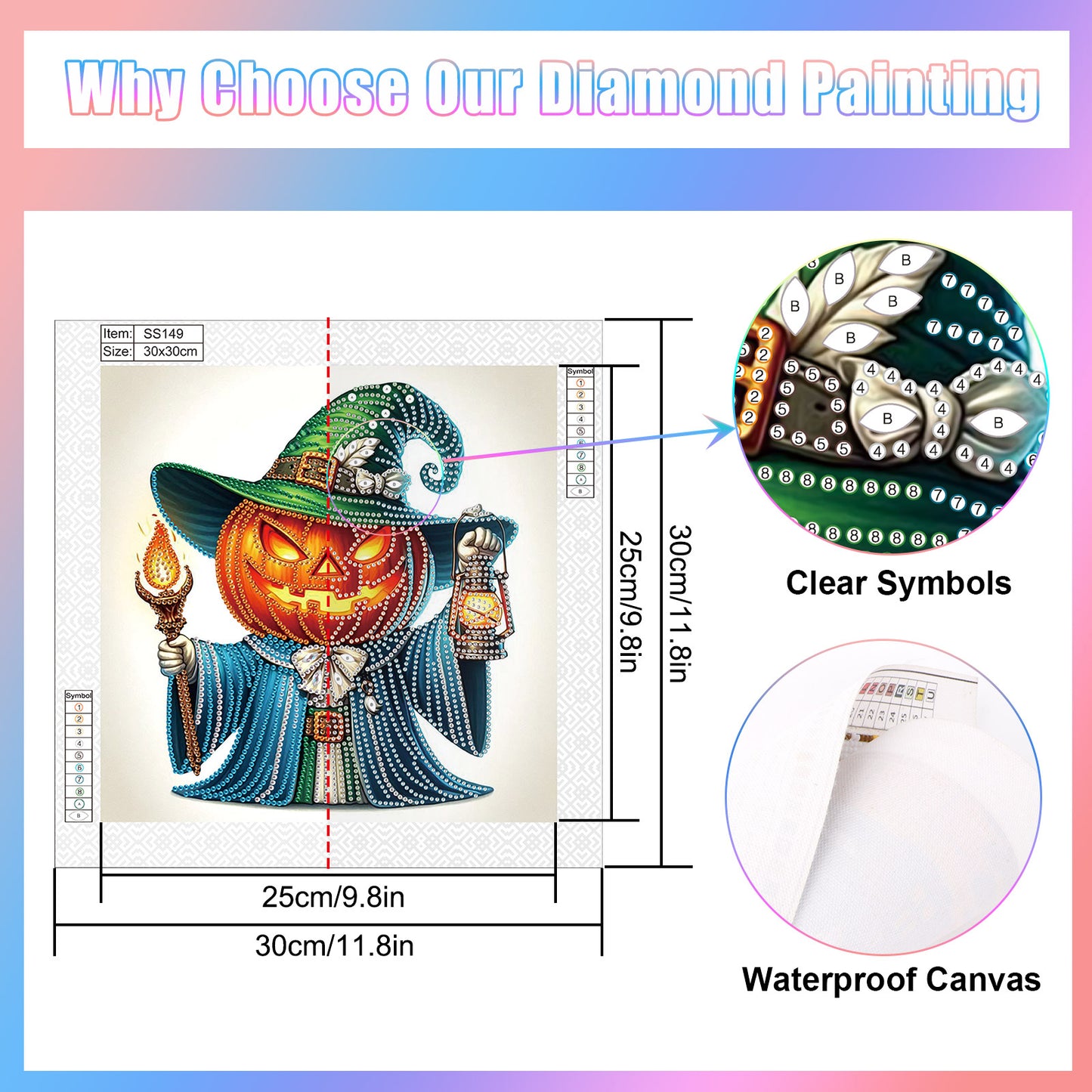 Halloween - Special Shaped Drill Diamond Painting 30*30CM