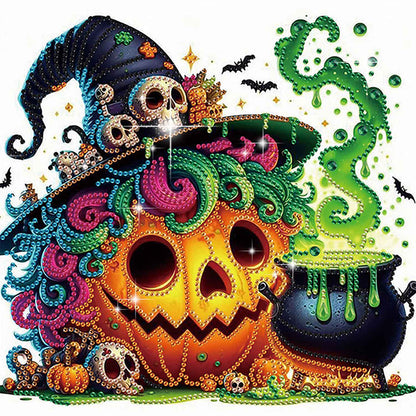 Halloween Pumpkin - Special Shaped Drill Diamond Painting 30*30CM