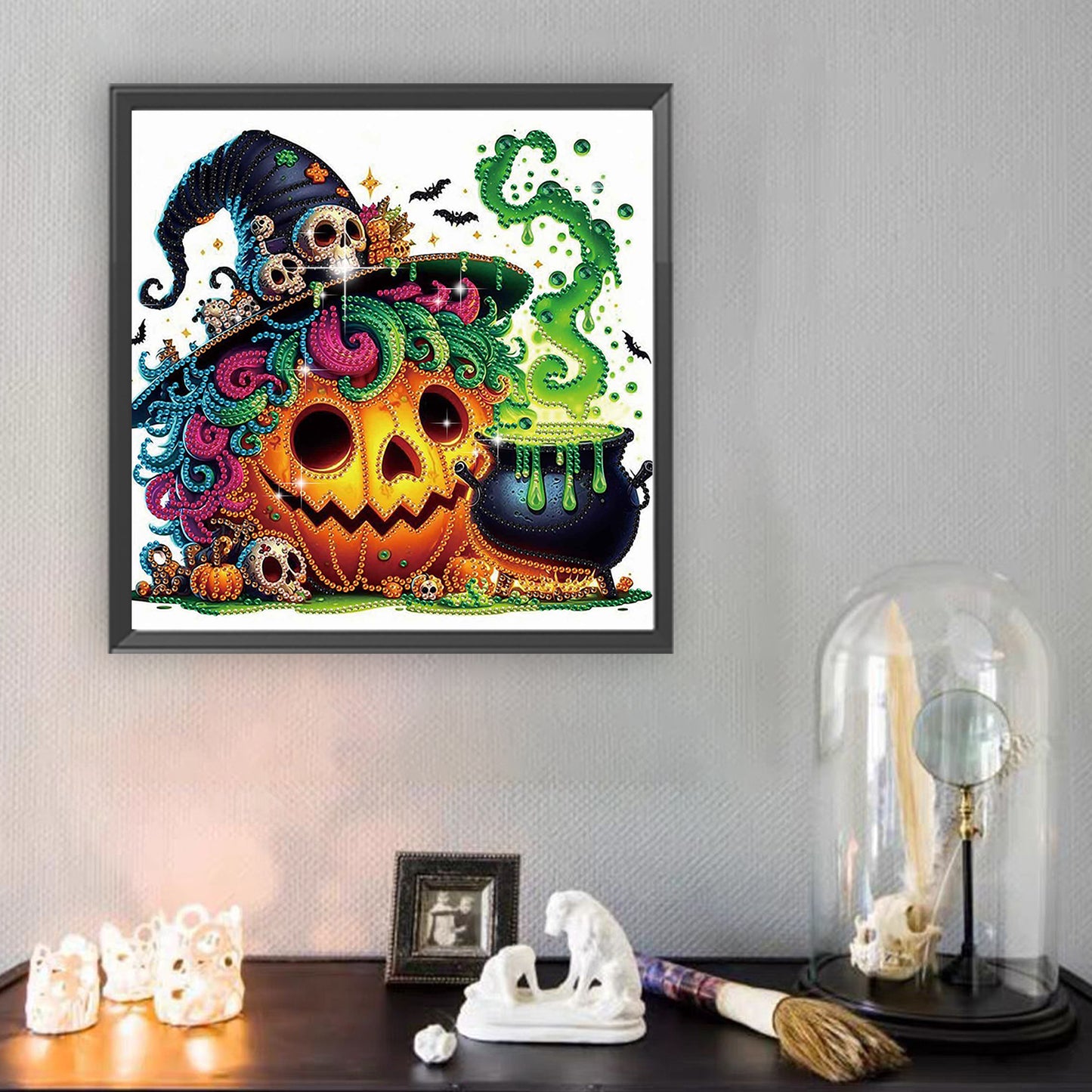 Halloween Pumpkin - Special Shaped Drill Diamond Painting 30*30CM