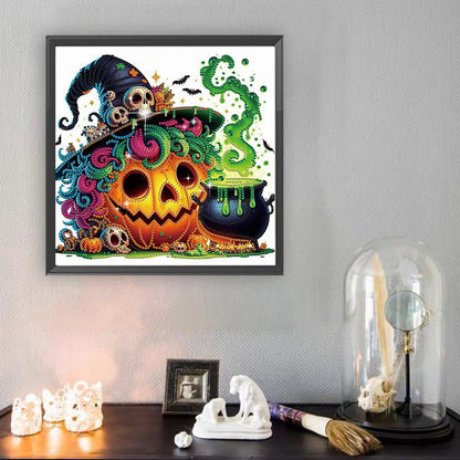 Halloween Pumpkin - Special Shaped Drill Diamond Painting 30*30CM