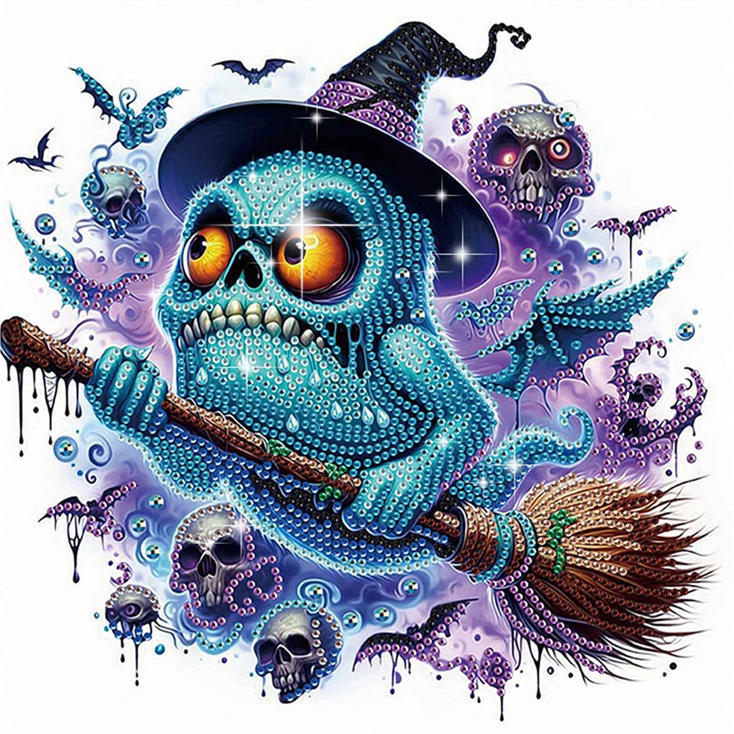 Halloween Monsters - Special Shaped Drill Diamond Painting 30*30CM