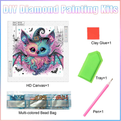 Halloween Owl - Special Shaped Drill Diamond Painting 30*30CM