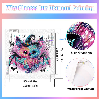 Halloween Owl - Special Shaped Drill Diamond Painting 30*30CM