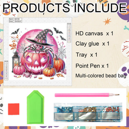 Halloween Pumpkin - Special Shaped Drill Diamond Painting 30*30CM