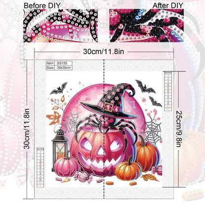 Halloween Pumpkin - Special Shaped Drill Diamond Painting 30*30CM